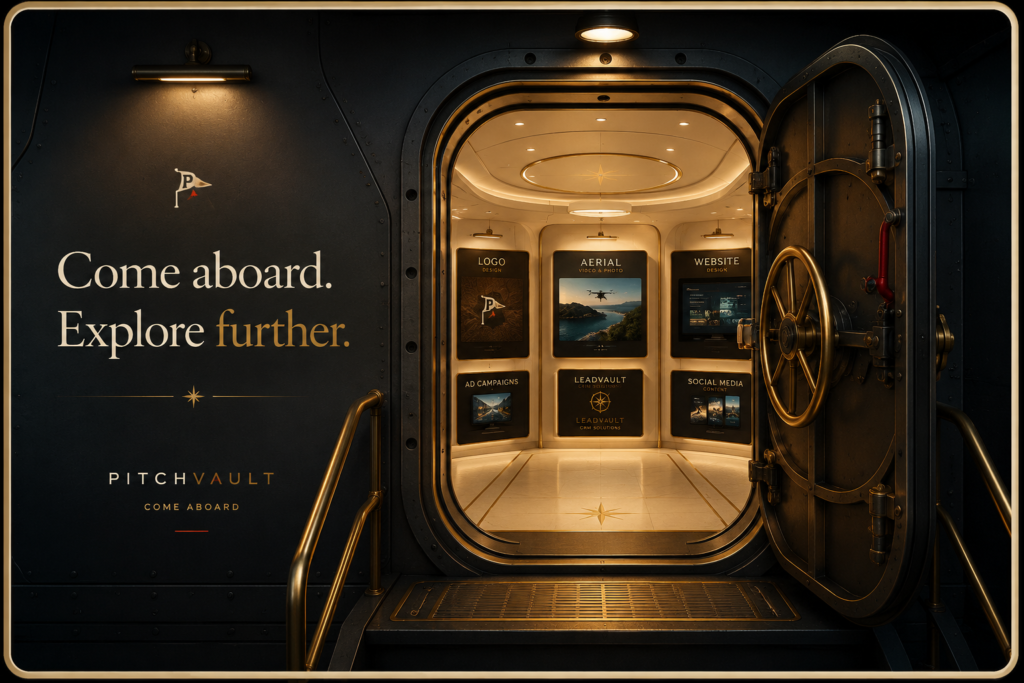 Open hatchway image inviting visitors to explore PitchVault services